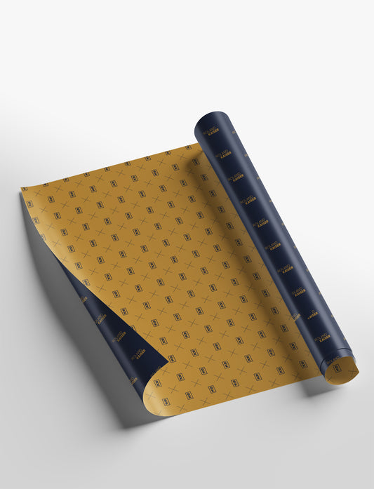 Geschenkpapier 2er Set - Blau und Gold