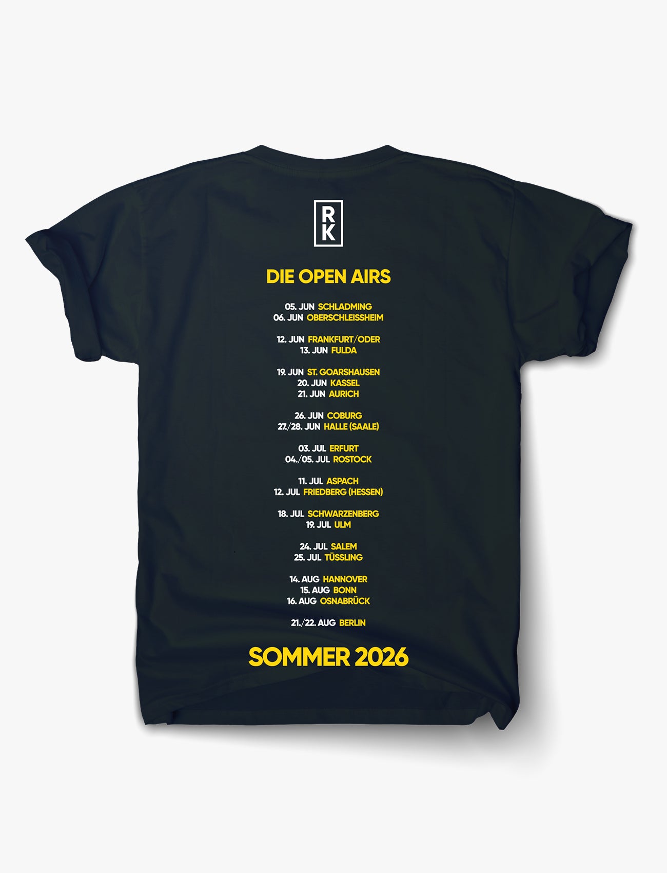 T-Shirt Unisex - Open Air Tour 2026 - schwarz