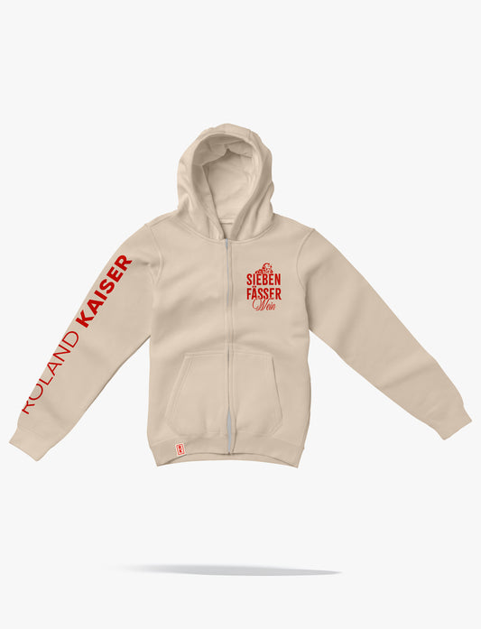 Kapuzenjacke Unisex - 7 Fässer Wein - Creme