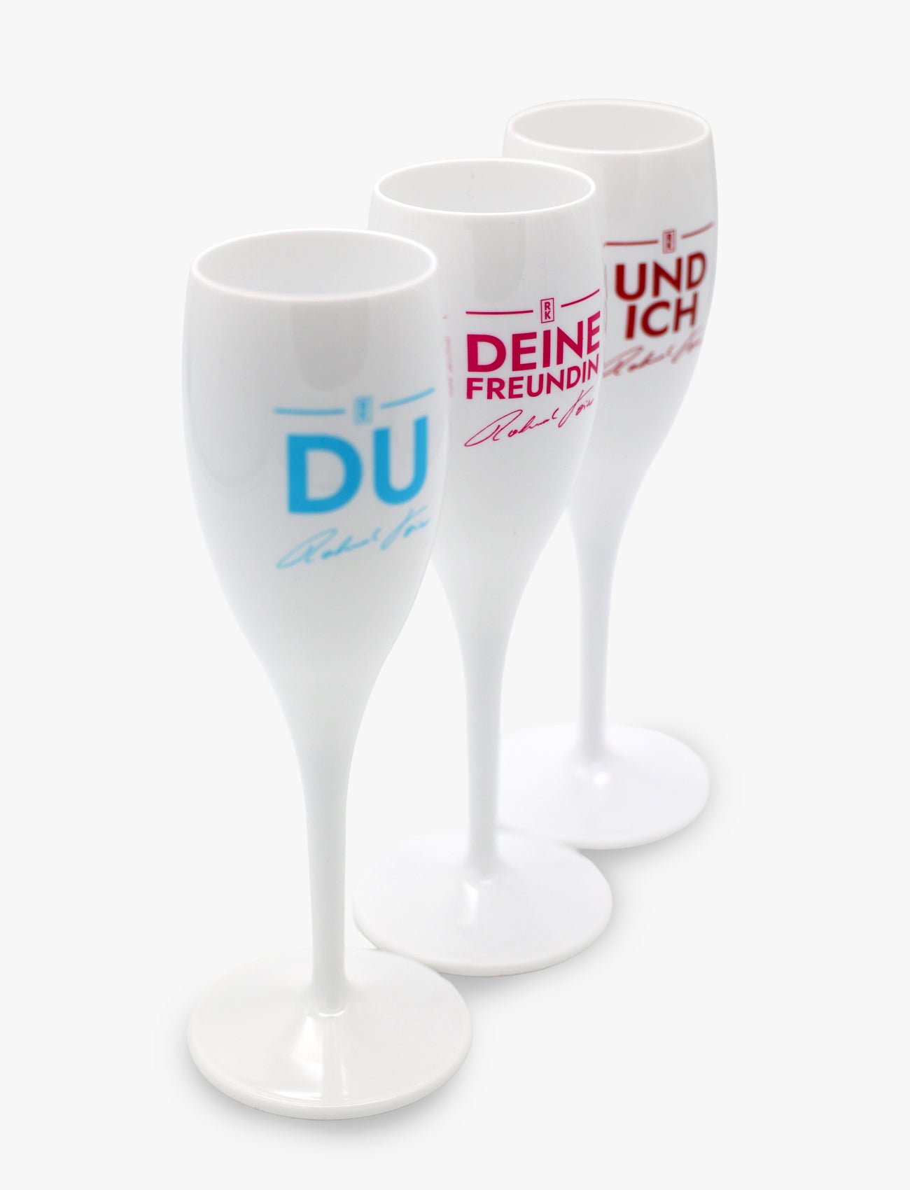 Sektglas 3er Set 2.0- Du, deine Freundin und ich