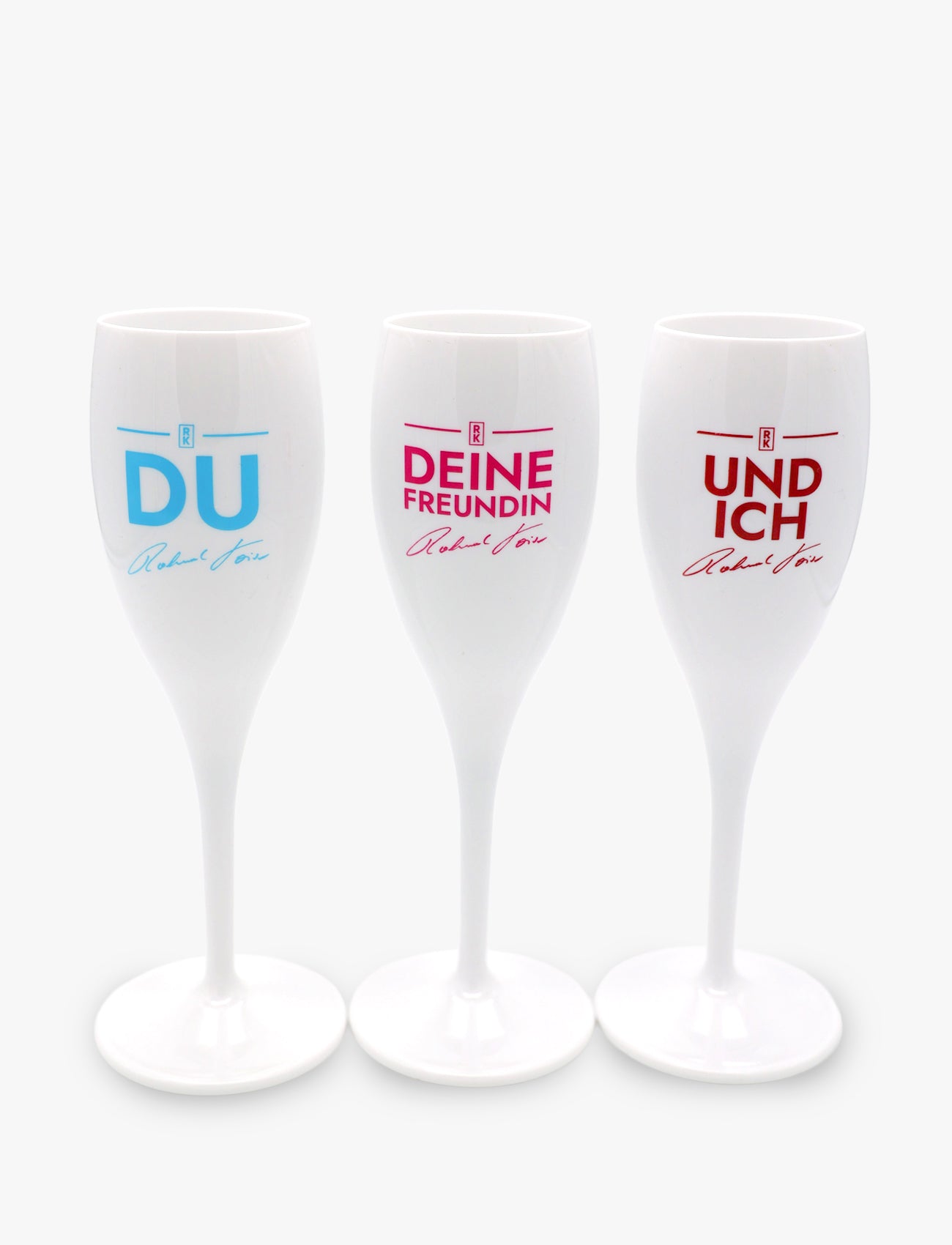 Sektglas 3er Set 2.0- Du, deine Freundin und ich